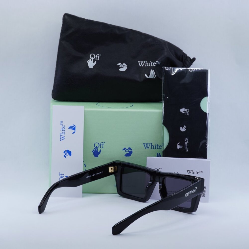 Final Price! Off-White OERI017 NASSAU 1007 Black Sunglasses - Picture 5 of 14